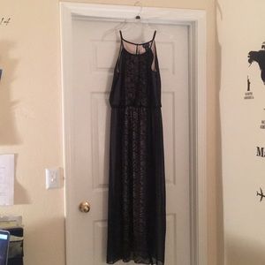Long black and cream dress
